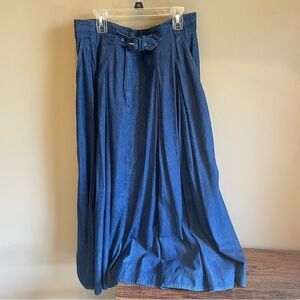 Gene Ewing BIS Denim Vintge 80’s Prairie Skirt Long